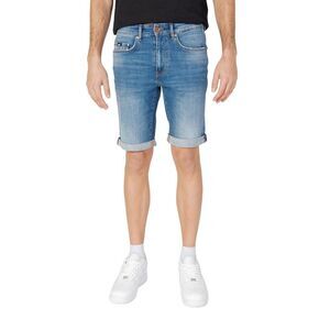 Gas Blue Cotton Bermuda Men's Shorts